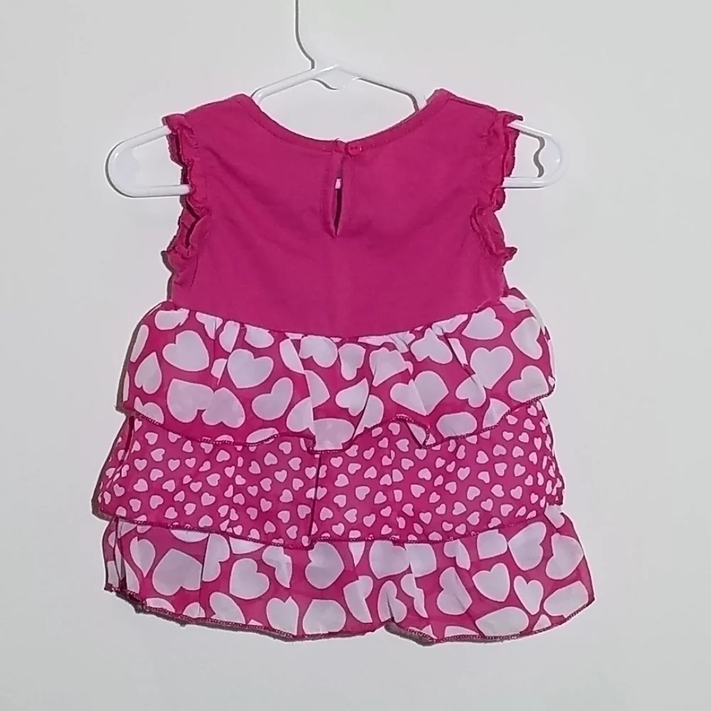 Diva Layer Tiered Heart Ruffle Shirt 18m